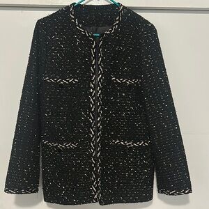 Black and Gold Tweed Jacket